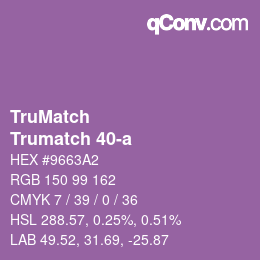 Farbcode: TruMatch - Trumatch 40-a | qconv.com