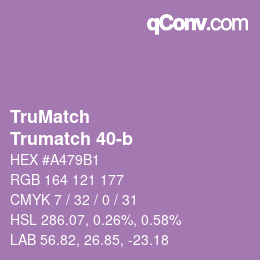 Farbcode: TruMatch - Trumatch 40-b | qconv.com