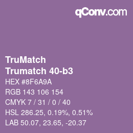 Farbcode: TruMatch - Trumatch 40-b3 | qconv.com