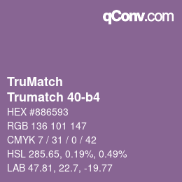 Código de color: TruMatch - Trumatch 40-b4 | qconv.com
