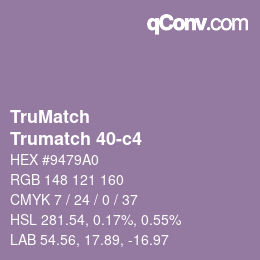 Código de color: TruMatch - Trumatch 40-c4 | qconv.com