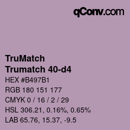 Código de color: TruMatch - Trumatch 40-d4 | qconv.com