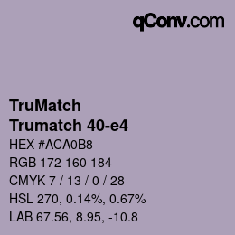 Código de color: TruMatch - Trumatch 40-e4 | qconv.com