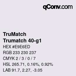 カラーコード: TruMatch - Trumatch 40-g1 | qconv.com