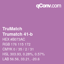 カラーコード: TruMatch - Trumatch 41-b | qconv.com