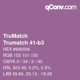Color code: TruMatch - Trumatch 41-b3 | qconv.com
