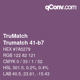 カラーコード: TruMatch - Trumatch 41-b7 | qconv.com