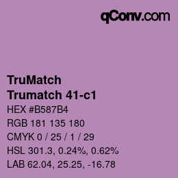 Color code: TruMatch - Trumatch 41-c1 | qconv.com