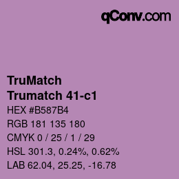 Code couleur: TruMatch - Trumatch 41-c1 | qconv.com
