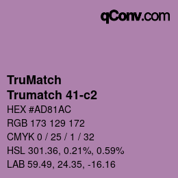 Color code: TruMatch - Trumatch 41-c2 | qconv.com