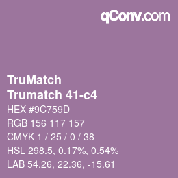Color code: TruMatch - Trumatch 41-c4 | qconv.com