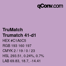 Código de color: TruMatch - Trumatch 41-d1 | qconv.com