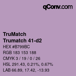 Color code: TruMatch - Trumatch 41-d2 | qconv.com