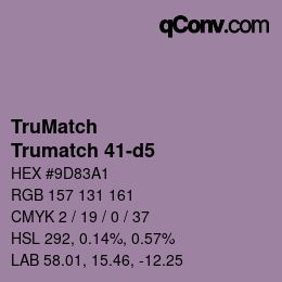 Color code: TruMatch - Trumatch 41-d5 | qconv.com