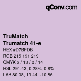 Código de color: TruMatch - Trumatch 41-e | qconv.com