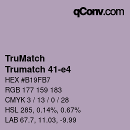 Color code: TruMatch - Trumatch 41-e4 | qconv.com