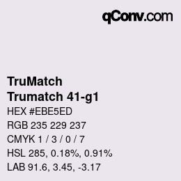 Farbcode: TruMatch - Trumatch 41-g1 | qconv.com