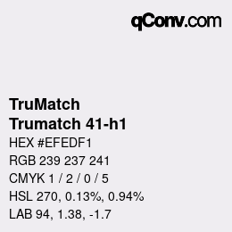 Farbcode: TruMatch - Trumatch 41-h1 | qconv.com