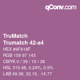 Color code: TruMatch - Trumatch 42-a4 | qconv.com