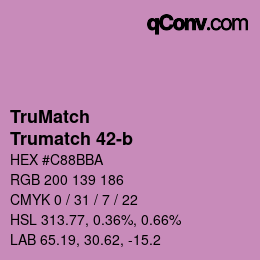 Color code: TruMatch - Trumatch 42-b | qconv.com