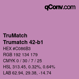 Color code: TruMatch - Trumatch 42-b1 | qconv.com