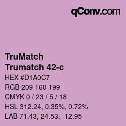 Color code: TruMatch - Trumatch 42-c | qconv.com