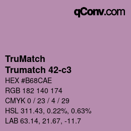 Code couleur: TruMatch - Trumatch 42-c3 | qconv.com