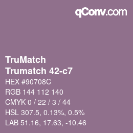 Farbcode: TruMatch - Trumatch 42-c7 | qconv.com