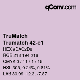 Farbcode: TruMatch - Trumatch 42-e1 | qconv.com