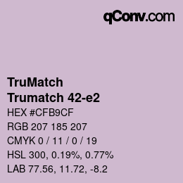 Código de color: TruMatch - Trumatch 42-e2 | qconv.com