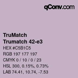 Color code: TruMatch - Trumatch 42-e3 | qconv.com
