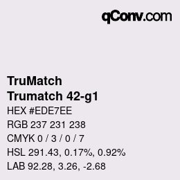 Farbcode: TruMatch - Trumatch 42-g1 | qconv.com