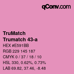 Color code: TruMatch - Trumatch 43-a | qconv.com