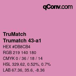 カラーコード: TruMatch - Trumatch 43-a1 | qconv.com