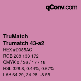 Code couleur: TruMatch - Trumatch 43-a2 | qconv.com
