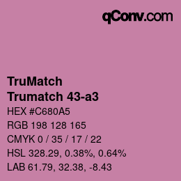 Código de color: TruMatch - Trumatch 43-a3 | qconv.com