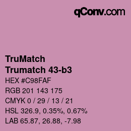 Color code: TruMatch - Trumatch 43-b3 | qconv.com