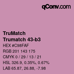 Código de color: TruMatch - Trumatch 43-b3 | qconv.com