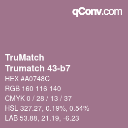 Código de color: TruMatch - Trumatch 43-b7 | qconv.com