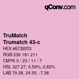Code couleur: TruMatch - Trumatch 43-c | qconv.com