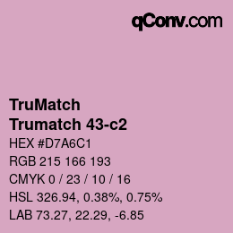 Código de color: TruMatch - Trumatch 43-c2 | qconv.com
