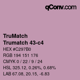 Código de color: TruMatch - Trumatch 43-c4 | qconv.com