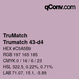 Código de color: TruMatch - Trumatch 43-d4 | qconv.com