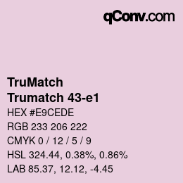 Código de color: TruMatch - Trumatch 43-e1 | qconv.com