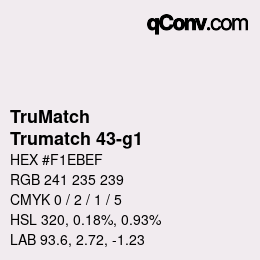 Farbcode: TruMatch - Trumatch 43-g1 | qconv.com