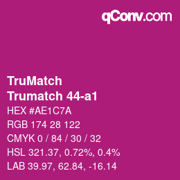 Color code: TruMatch - Trumatch 44-a1 | qconv.com