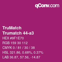 Farbcode: TruMatch - Trumatch 44-a3 | qconv.com