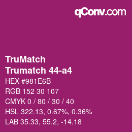 Farbcode: TruMatch - Trumatch 44-a4 | qconv.com