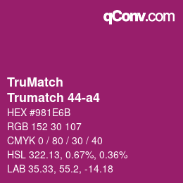 Color code: TruMatch - Trumatch 44-a4 | qconv.com