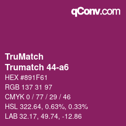 Code couleur: TruMatch - Trumatch 44-a6 | qconv.com